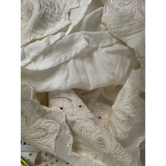 Sundance Reach For Beauty Top Sheer Cami XS Marshmallow Ivory Lace Crochet Boho - Picture 14 of 15